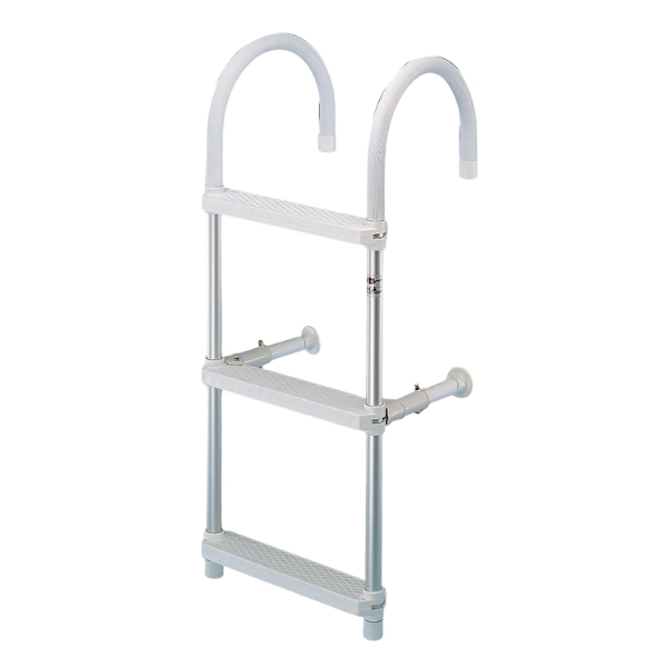 Aluminum ladder curved 26 cm 3 steps