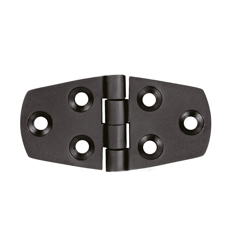BLACK STAINLESS STEEL HINGE AISI316 76X38 MM