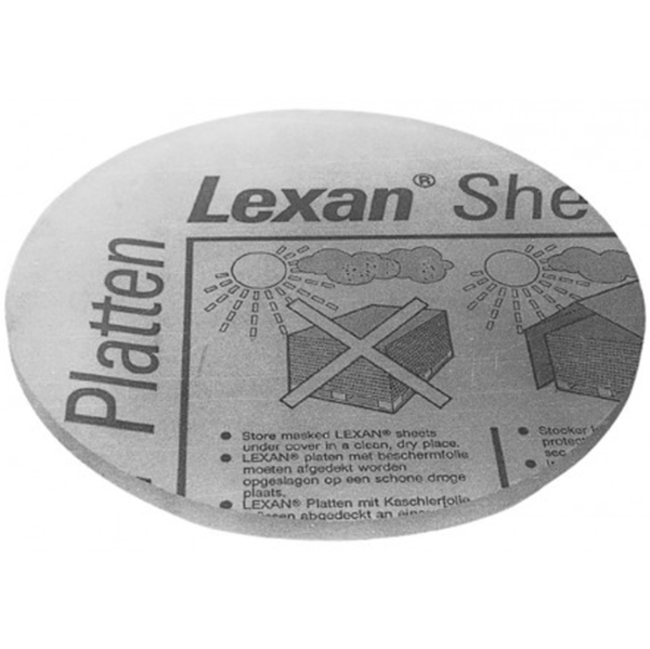 Transparent polycarbonate disc for 3‘/4’ filter