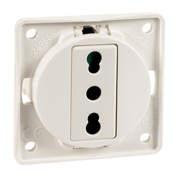 ITALIAN WHITE BERKER POWER SOCKET 14.525.02