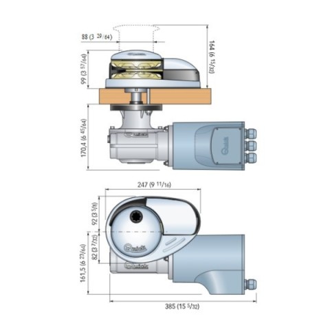 QUICK DP3 WINCH 1500W 24V 8 mm