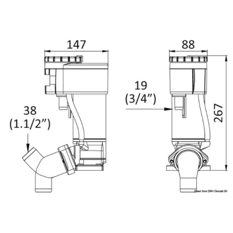 ELECTRIFICATION KIT FOR 12V MANUAL TOILETS (50.205.32)