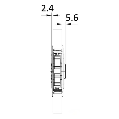 Flush-fit door closer for standard stainless steel entrance doors (38.172.01)