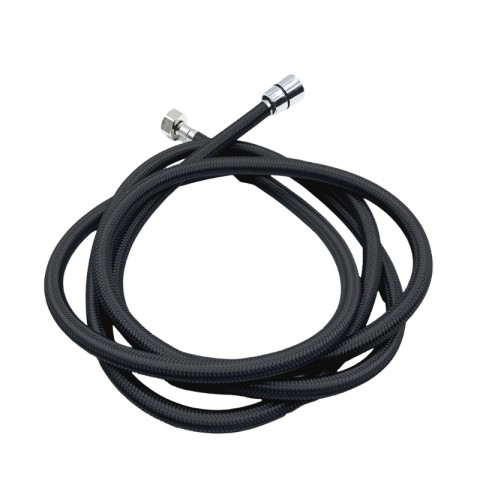 BLACK NYLON MESH SHOWER HOSE 2.5 m