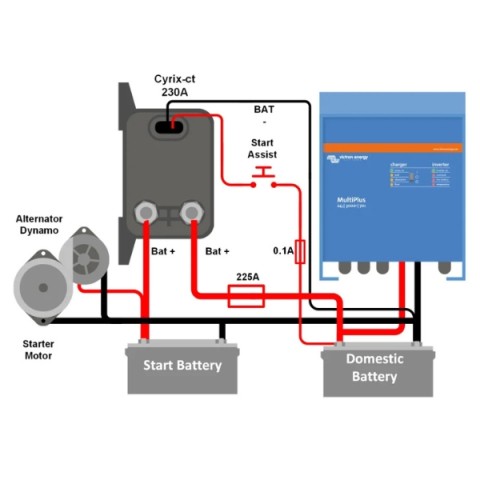 VICTRON CYRIX-CT 12/24V 230AH BATTERY PARALLEL CONNECTOR