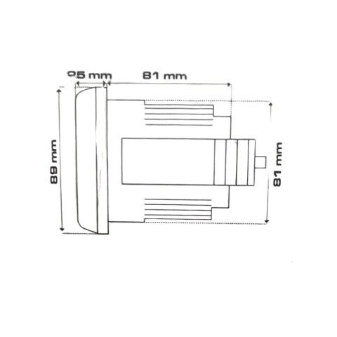 BLACK ROUND DASHBOARD MARINE STEREO