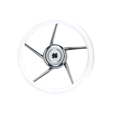 V02 steering wheel, white polyurethane, 350 mm