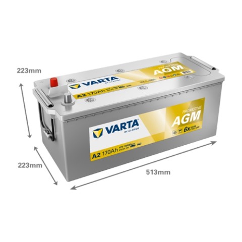 BATTERIA AVVIAMENTO VARTA PROMOTIVE AGM 670901100 170AH