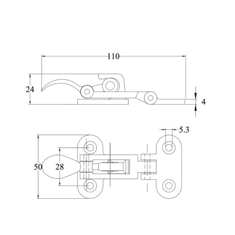 BLACK PVD PADLOCK CLOSURE