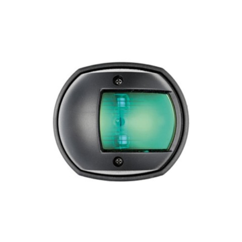 Sphera green street lamp, made of black polycarbonate, 80 x 70 mm