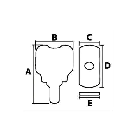 WHITE REPLACEMENT HANDLE L66 (20.339.00)