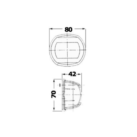 Sphera green street lamp, made of black polycarbonate, 80 x 70 mm