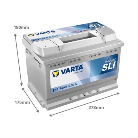 VARTA DYNAMIC SLI 74AH BATTERY