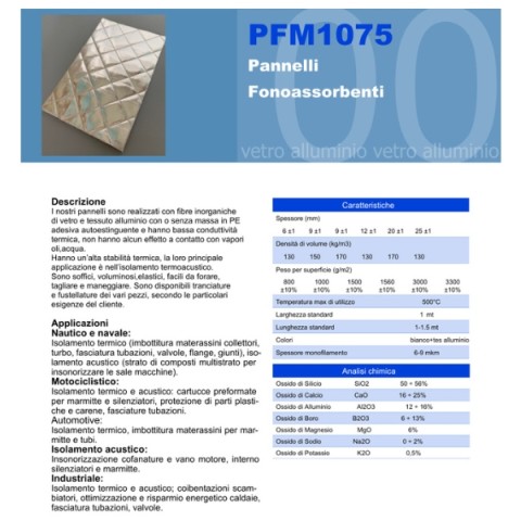 Self-adhesive aluminium quilted soundproofing material, 100 x 70 cm