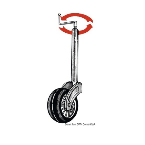 HEIGHT-ADJUSTABLE WHEEL 48 MM