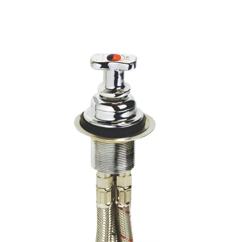SHOWER series chrome-plated brass T-mixer (17.051.00)