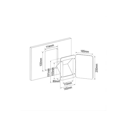 CONICAL NICHE WITH DOOR 145X191 MM