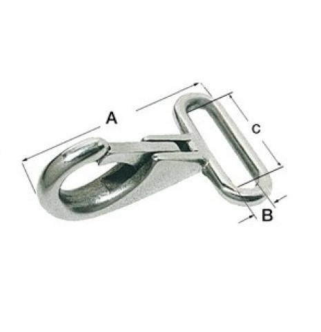 Cinghie moschettone inox per cinghia mm.25 (09.250.00)