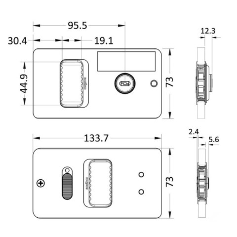 Flush-fit door closer for standard stainless steel entrance doors (38.172.01)