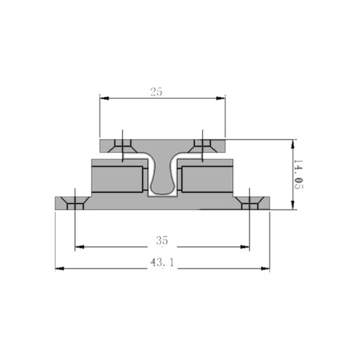 FERMAPORTA DOPPIA SFERA INOX AISI 316 MM.43X8