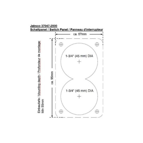 JABSCO QUITE FLUSH PANEL 37047-2000