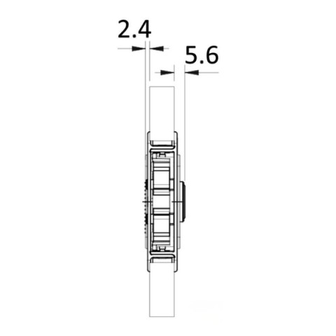 Standard black flush-fit lock for entrance doors (38.172.02)