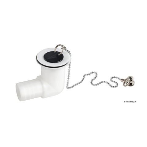 Curved sink drain, 28 mm (50.170.41)