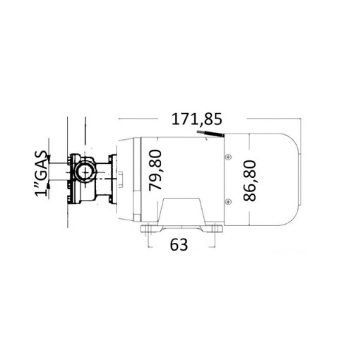 Professional 24V self-priming bilge pump, 80 l/m (16.193.80)