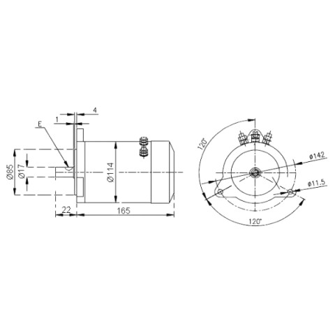 MOTORE TRIANGOLARE 30557 1500W 12V