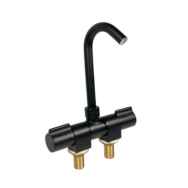 FOLD-DOWN BLACK MIXER TAP