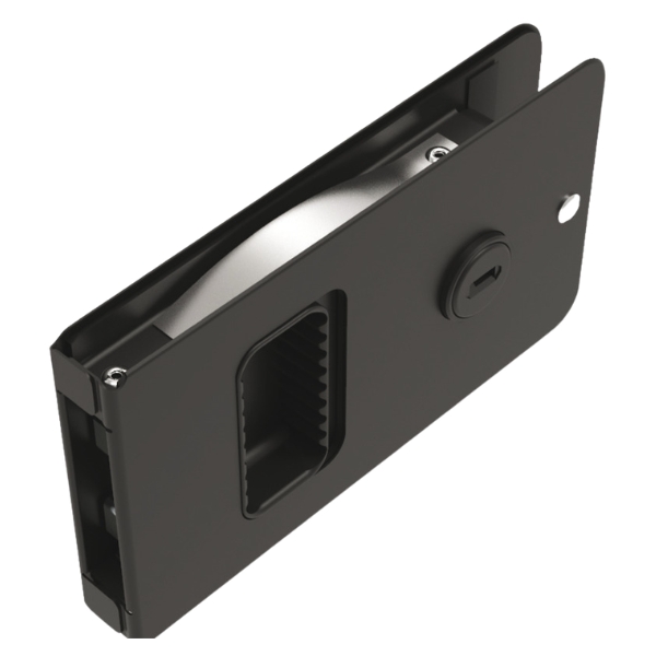 Standard black flush-fit lock for entrance doors (38.172.02)