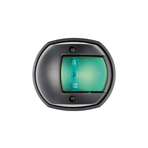 Sphera green street lamp, made of black polycarbonate, 80 x 70 mm