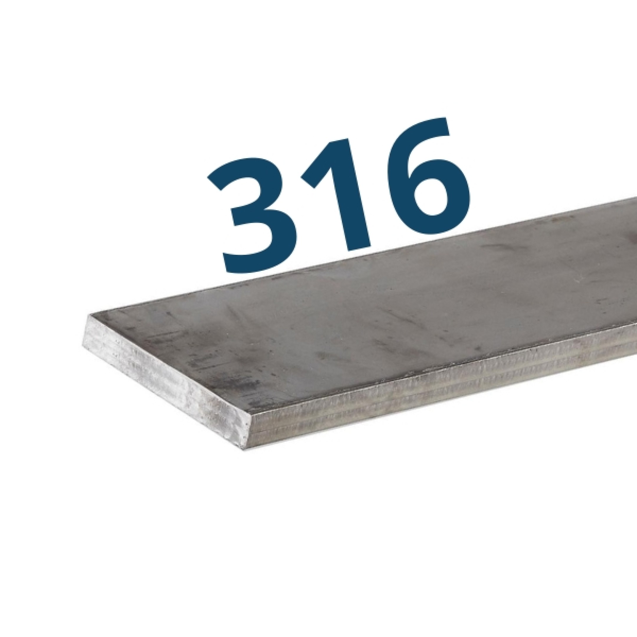 AISI 316 stainless steel flat bar, 100 mm x 8 m