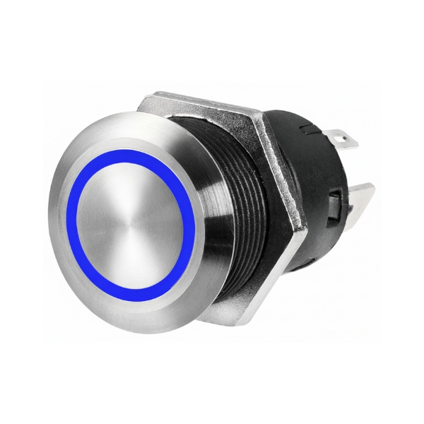 INTERRUTTORE LED BLU PULSANTE