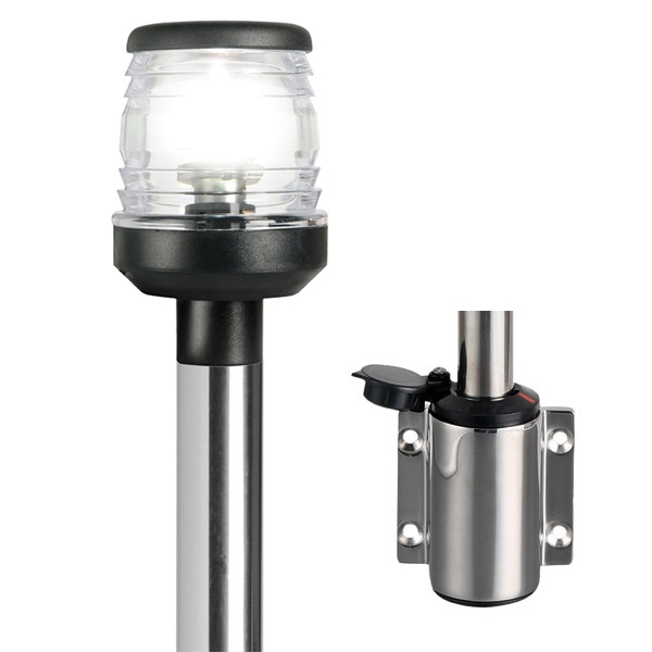 Asta fanale estraibile a parete classic 360° fanale nero (11.110.00)