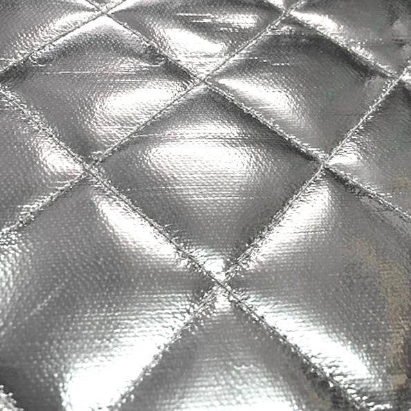 Self-adhesive aluminium quilted soundproofing material, 100 x 70 cm