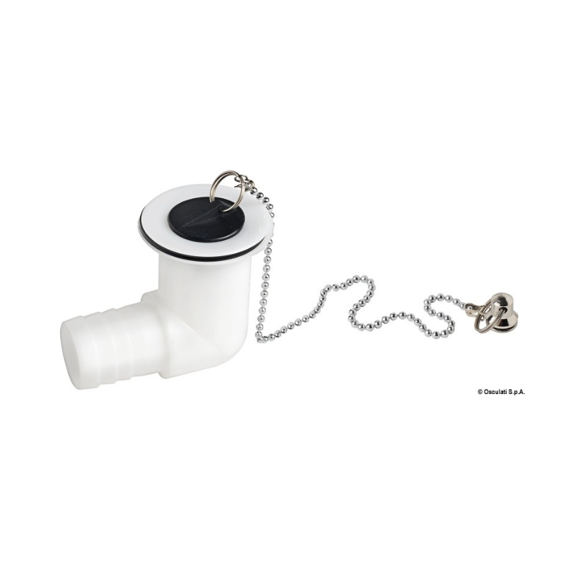 Curved sink drain, 28 mm (50.170.41)