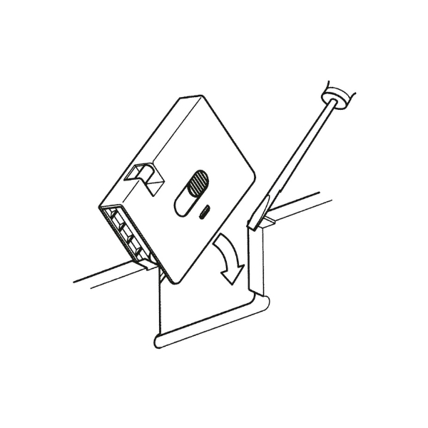 Serratura Mobella Bianca Hs per Porte a Scorrimento Orizzontale