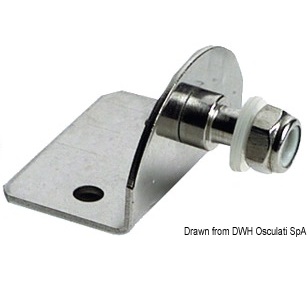 Pistone a gas piastrina inox lato portello (38.013.01)
