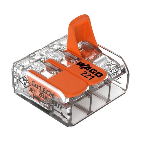 Wago 3-conductor terminal block 0,14 mm² to 4 mm² ² (14.286.34)