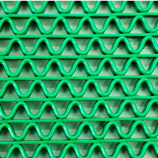 Tappeto zig zag verde altezza cm.120