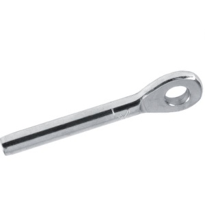 Terminale ad occhio inox a pressare mm.4 est.8
